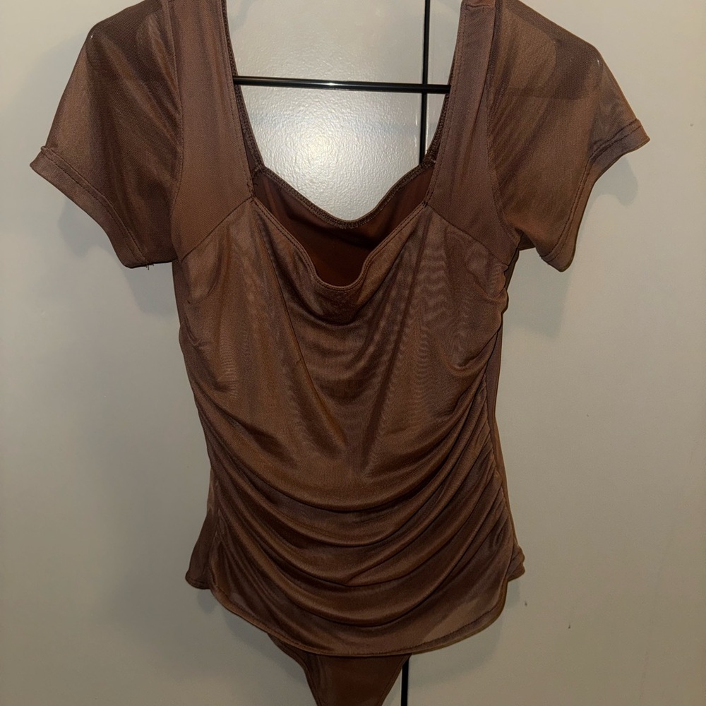 Elegant Brown Women's Bodysuit